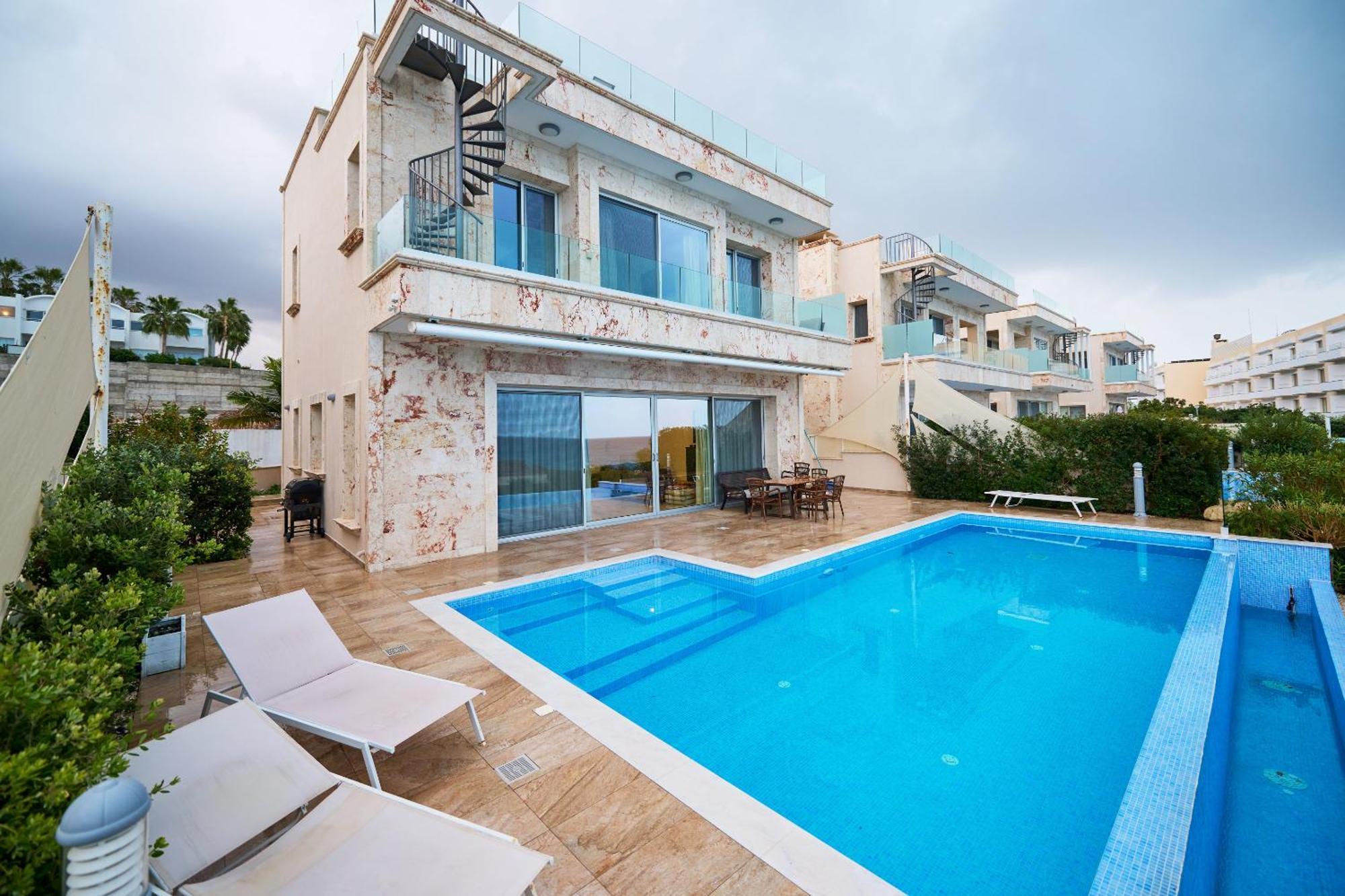 Olymp Luxury Villa D - Luxury Escape With Direct Beach Access And Unique Sunsets Pafos Dış mekan fotoğraf